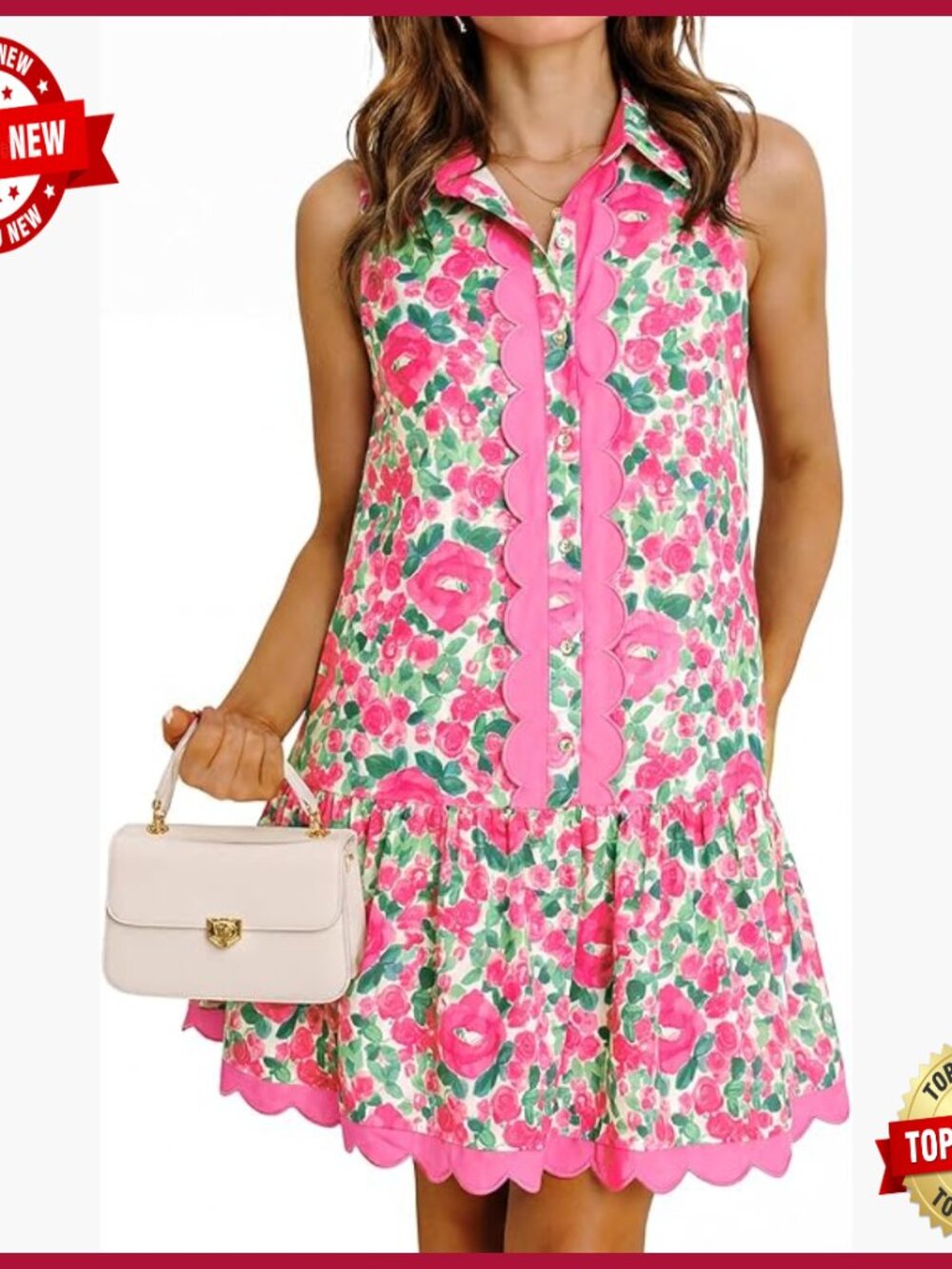 Floral Mini Dress V Neck Sleeveless Boho Casual Summer Beach Outfit